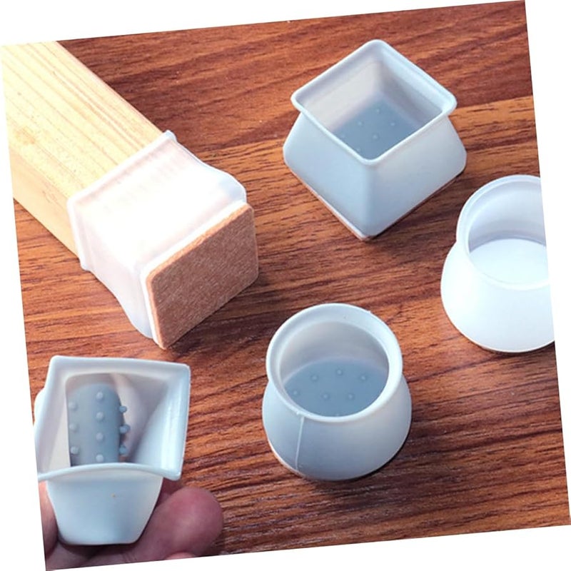 Square Silicone Chair Leg Caps 12PCS Noise Reduction Pet Friendly Easy Install - Image 5